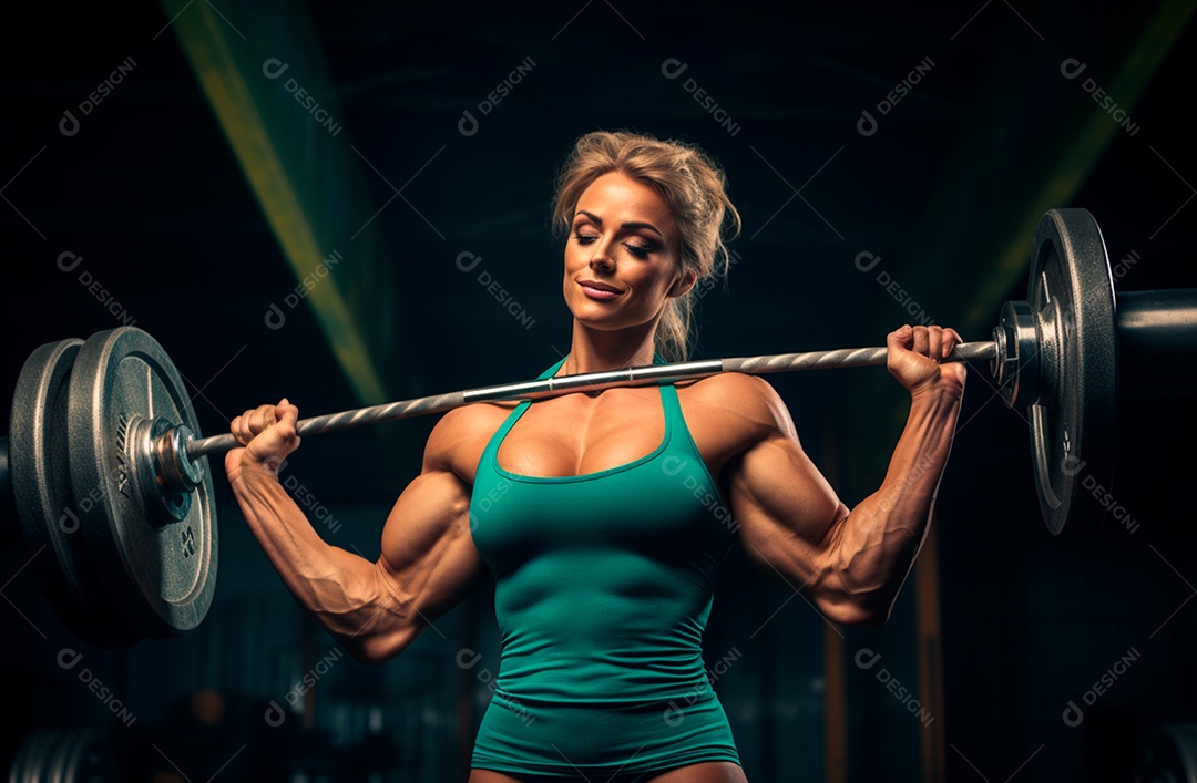 Foto de uma mulher personal trainer para composição de academia
