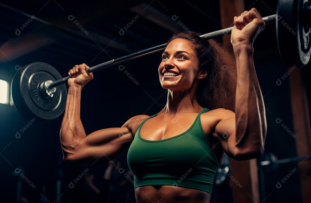 Foto de uma mulher personal trainer para composição de academia