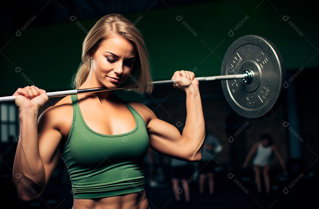 Foto de uma mulher personal trainer para composição de academia