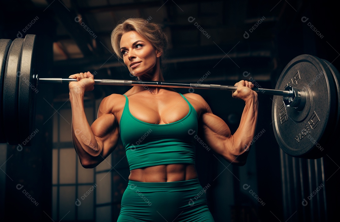 Foto de uma mulher personal trainer para composição de academia