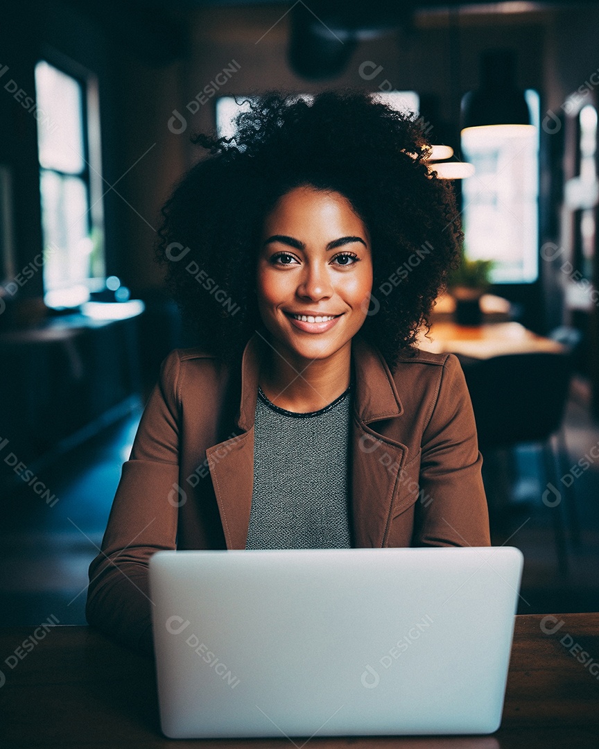 Mulher asiática atraente na casa dos 30 anos em um macbook