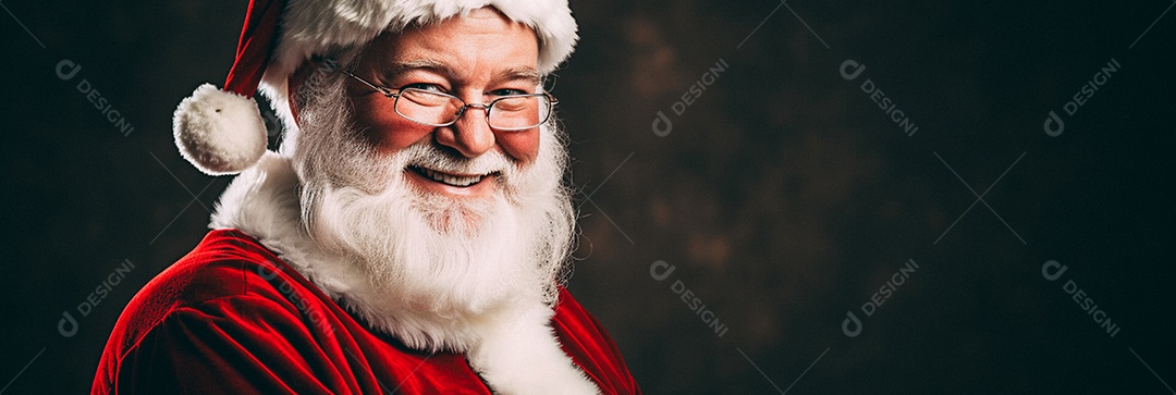 Papai Noel realmente sorridente