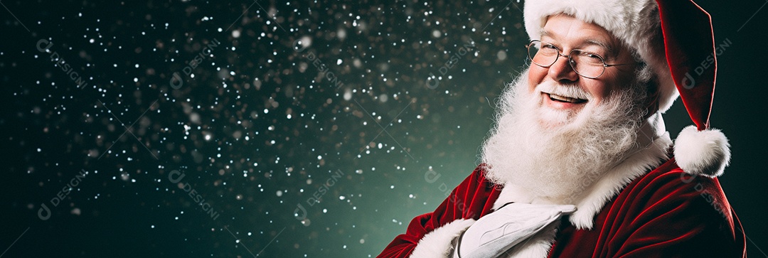 Papai Noel realmente sorridente