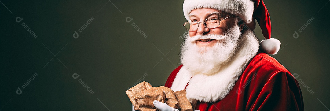 Papai Noel realmente sorridente