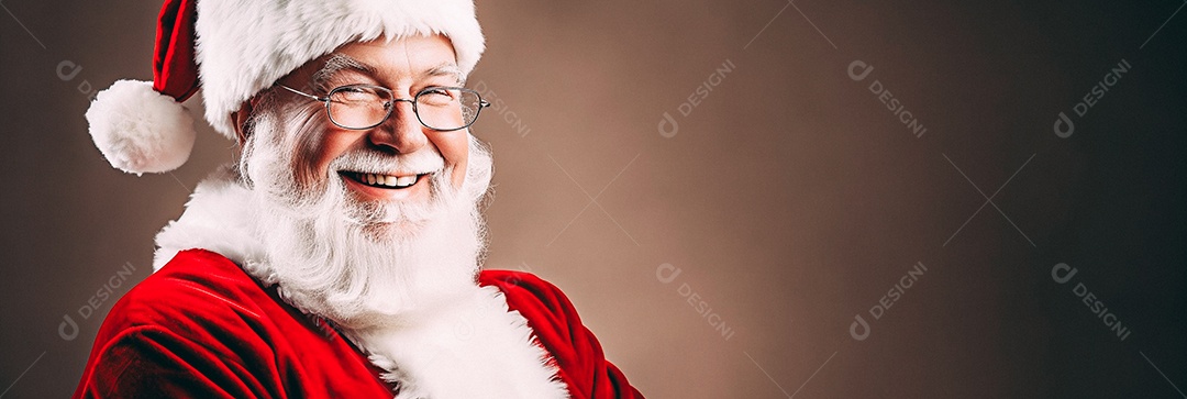 Papai Noel realmente sorridente