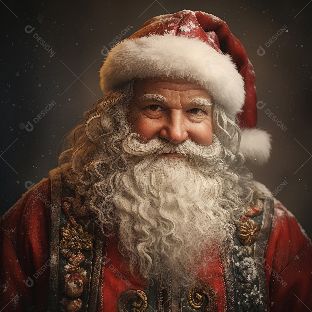 Papai noel feliz em celebração natalina