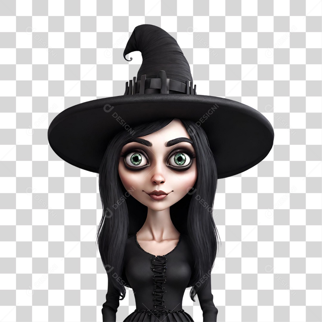 Bruxa Halloween PNG Transparente