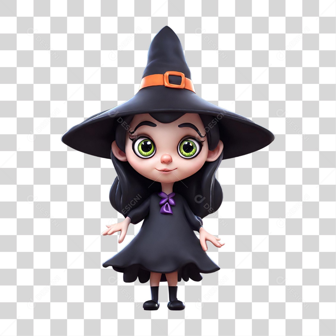 Bruxa Halloween PNG Transparente