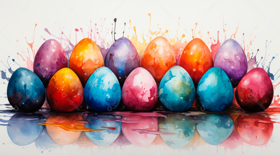 Desenho de ovos de páscoa.