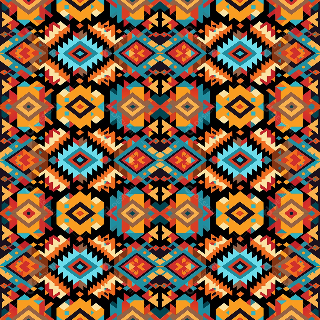 Padrão de Tapete Ilustração Vetor EPS