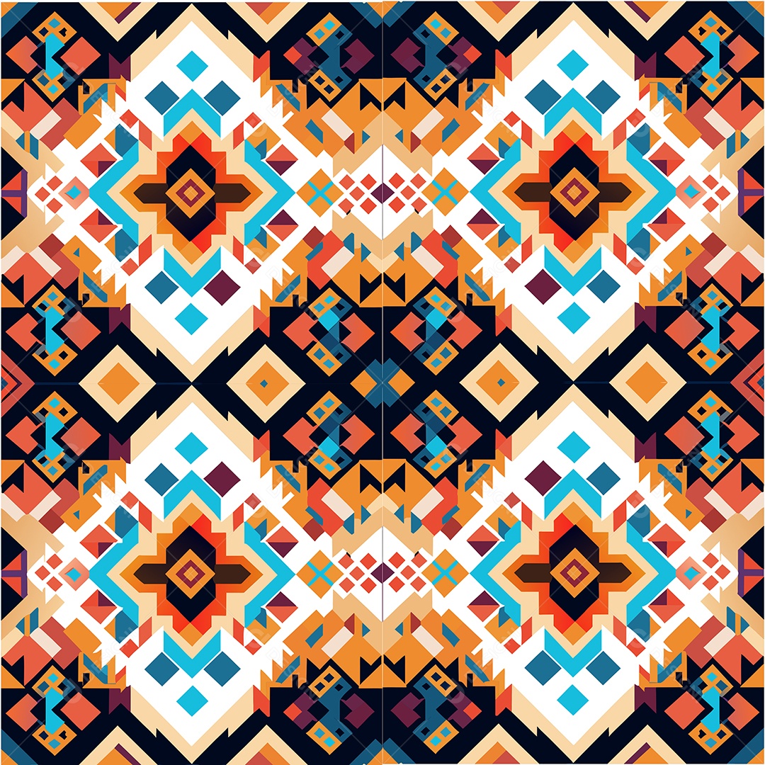 Padrão de Tapete Ilustração Vetor EPS