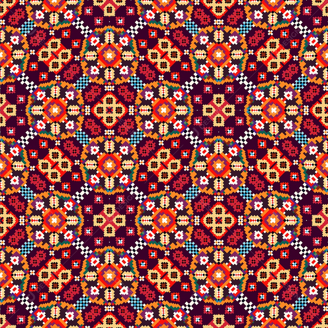 Padrão de Tapete Ilustração Vetor EPS