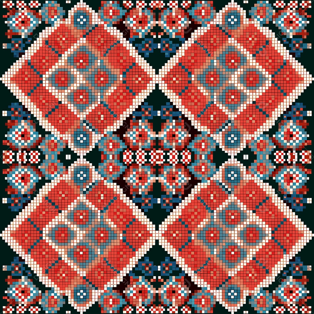 Padrão de Tapete Ilustração Vetor EPS