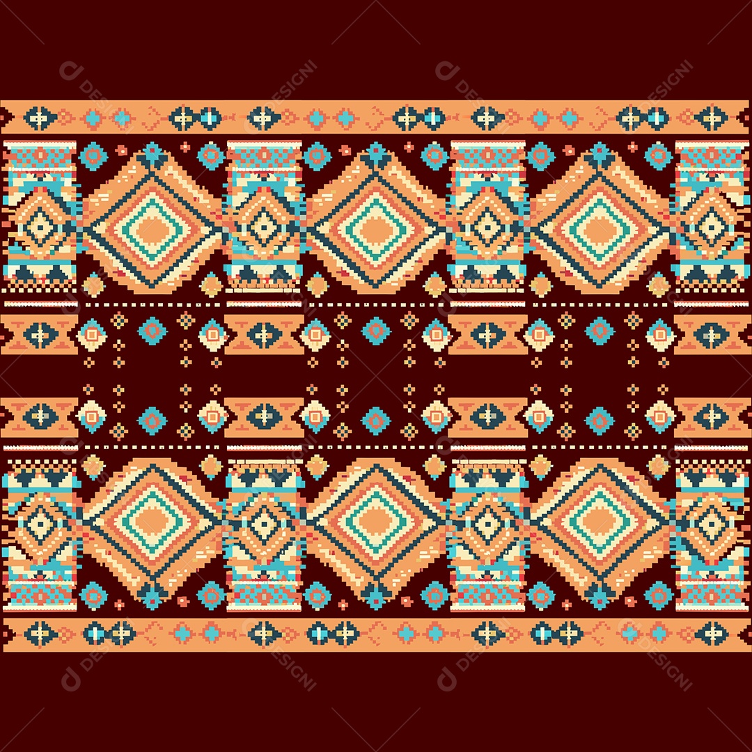 Padrão de Tapete Ilustração Vetor EPS