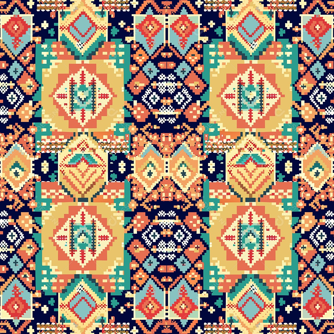 Padrão de Tapete Ilustração Vetor EPS