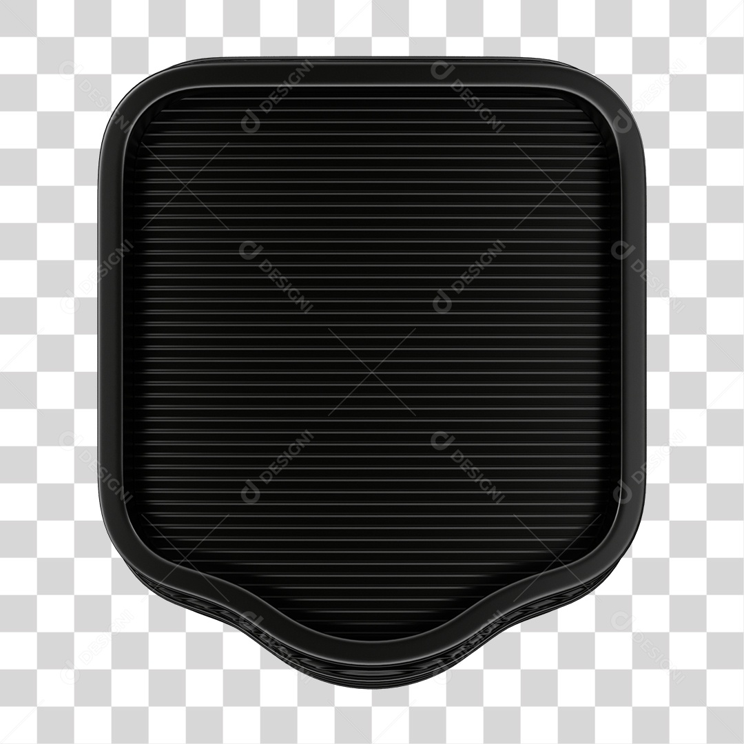 Elemento 3D Caixa de Texto para Composição PNG Transparente