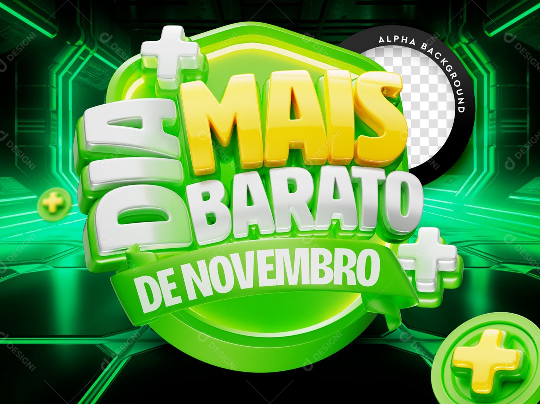 Dia Mais Barato De Novembro Selo 3D Para Composição PSD