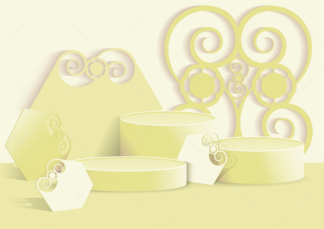 Modelo de Pódio Ilustração Vetor EPS Editável