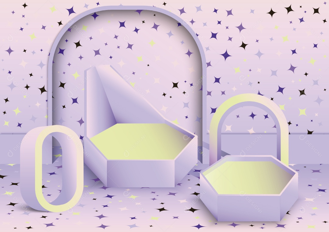 Modelo de Pódio Ilustração Vetor EPS Editável