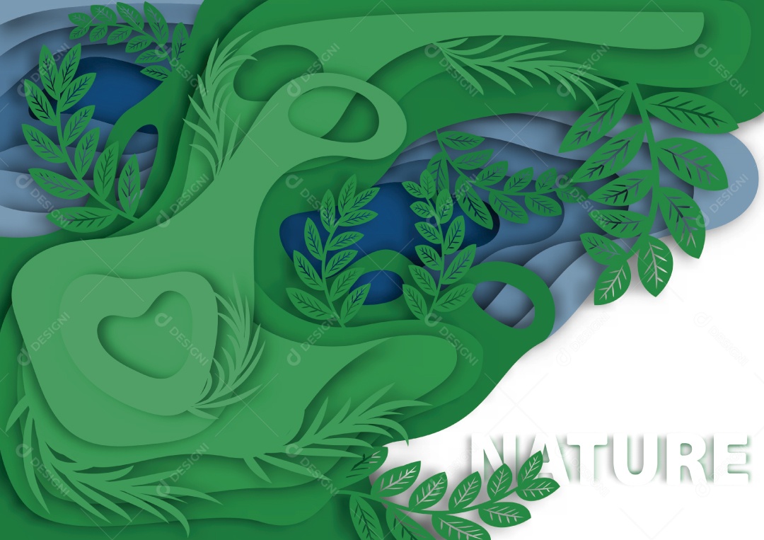 Background de Cortes de Papel Abstrato Ilustração Vetor EPS