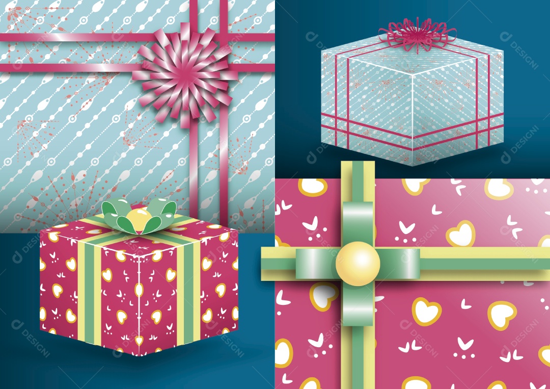 Caixa de Presente Ilustração Vetor EPS