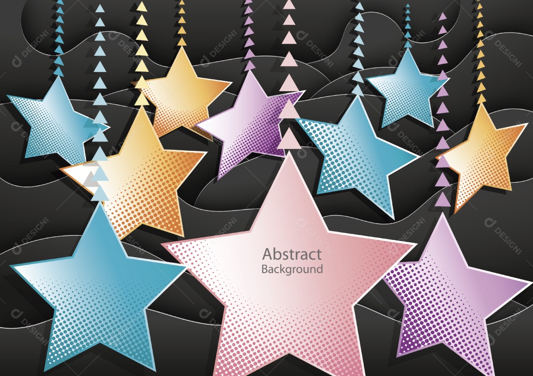 Background de Estrelas Ilustração Vetor EPS