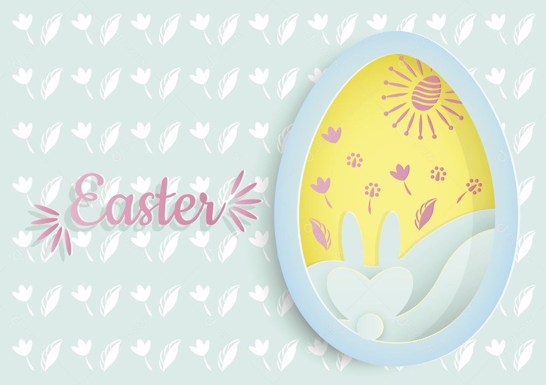 Background da Páscoa Ilustração Vetor EPS