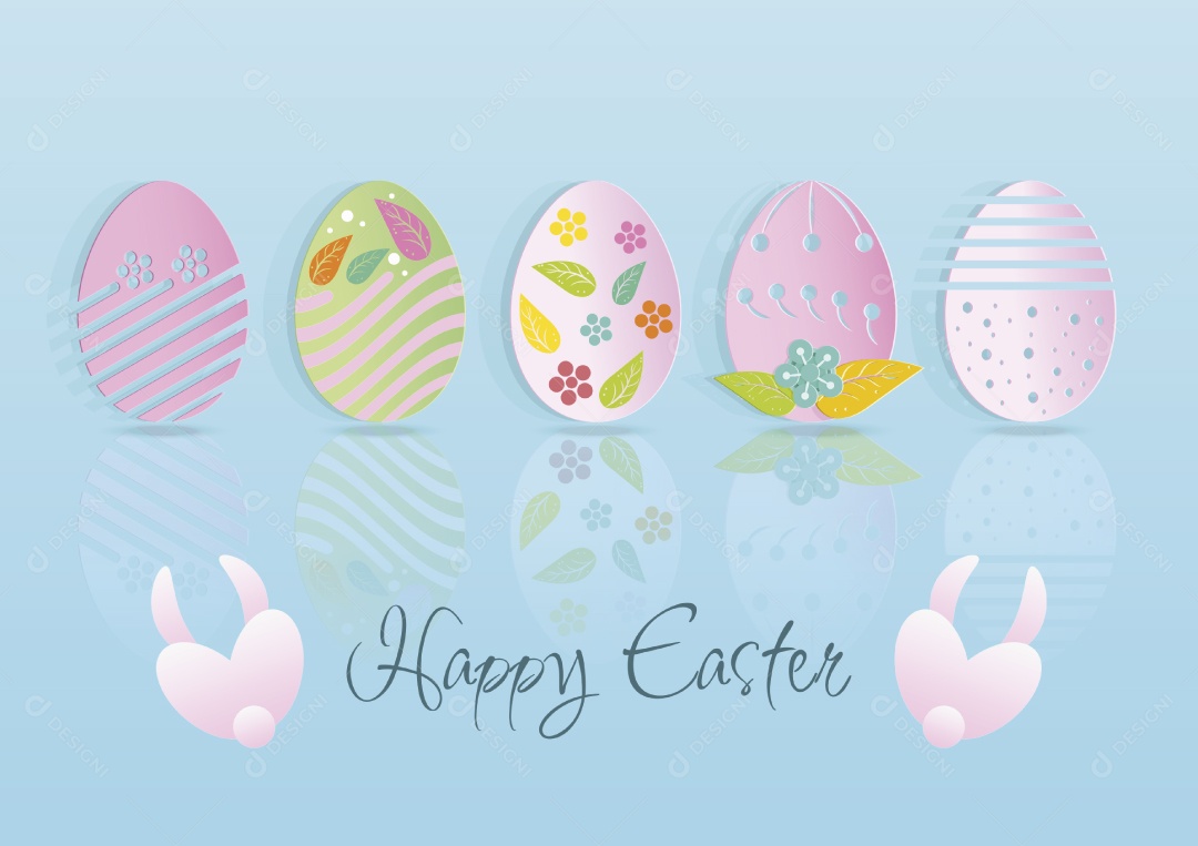 Background da Páscoa Ilustração Vetor EPS