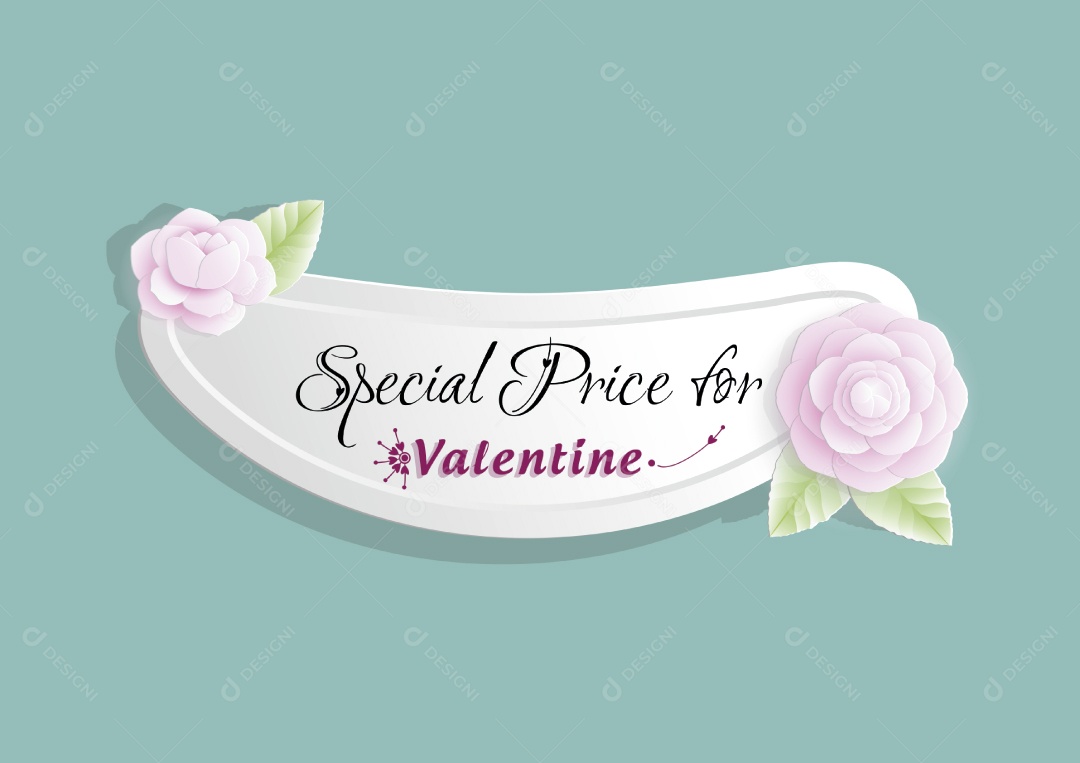 Etiqueta de Flor Ilustração Vetor EPS