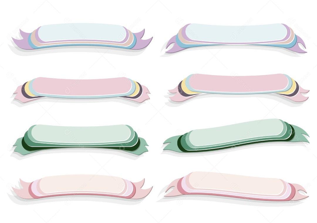 Conjunto de Fitas Ilustração Vetor EPS