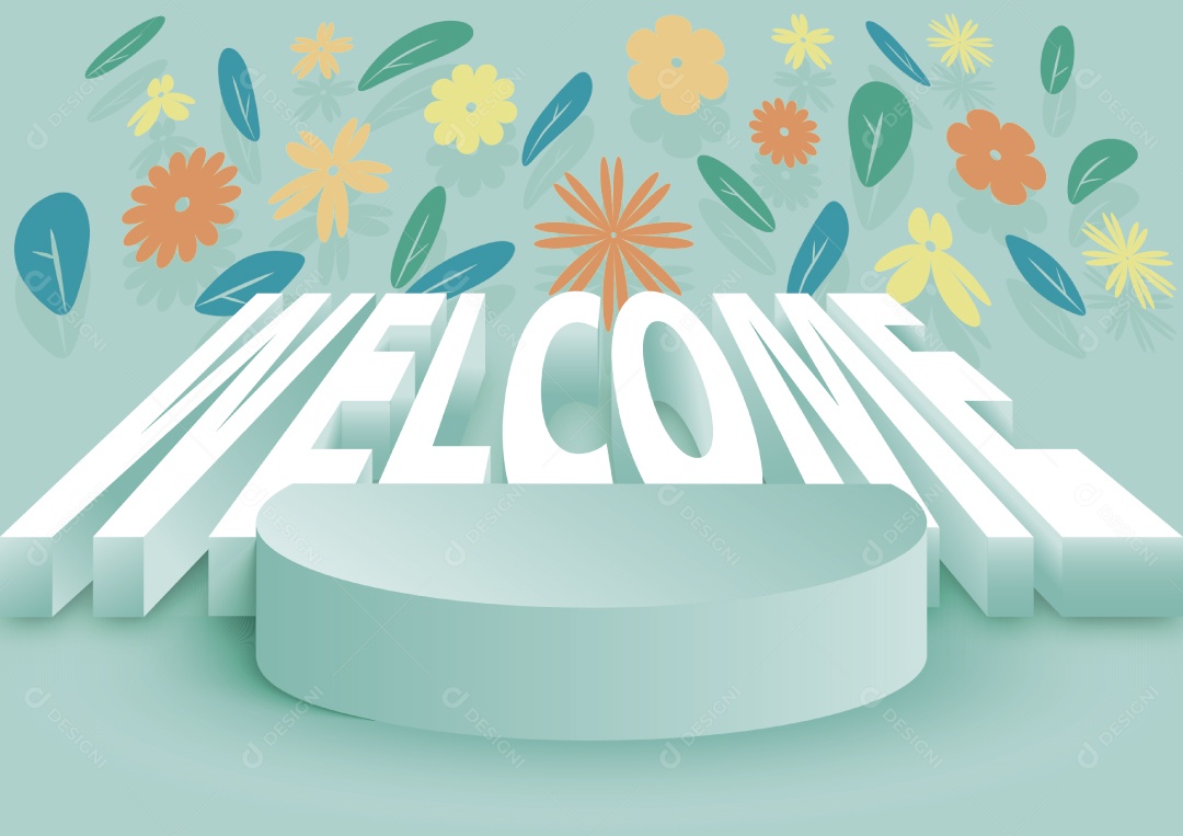 Background de Boas Vindas Ilustração Vetor EPS
