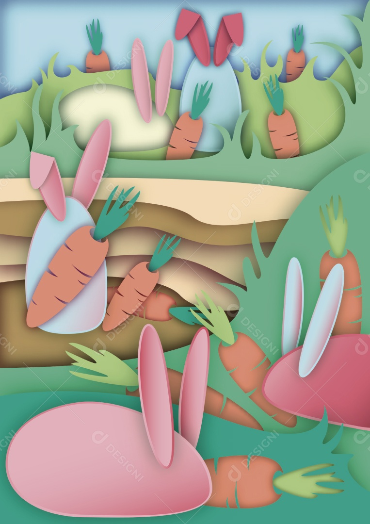 Background de Cortes de Papel Ilustração Vetor EPS