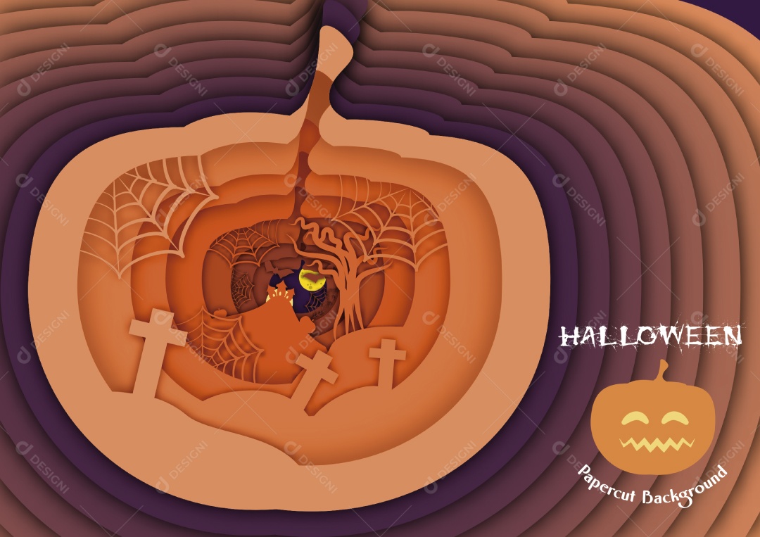 Background do Halloween Ilustração Vetor EPS