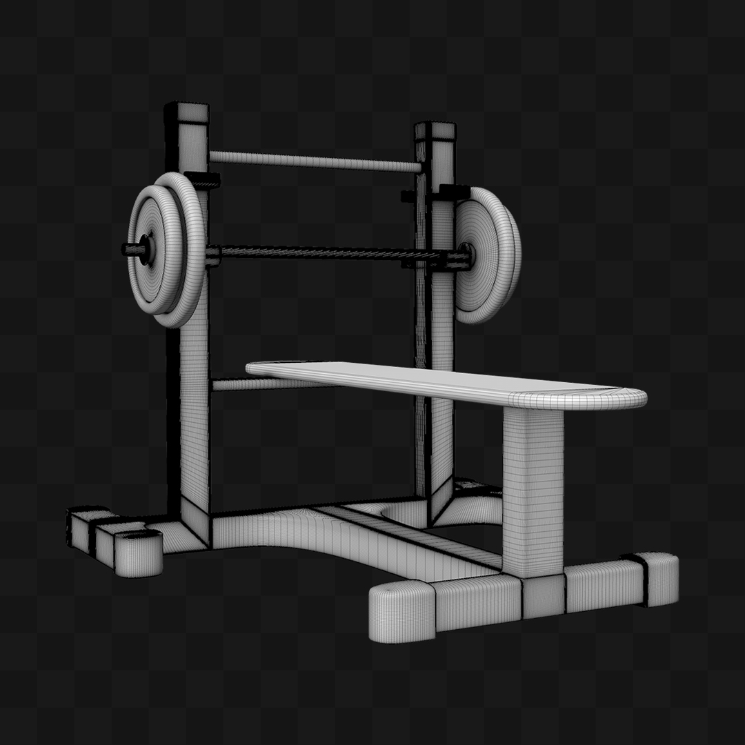 Aparador Peso Deitado - Modelo 3D