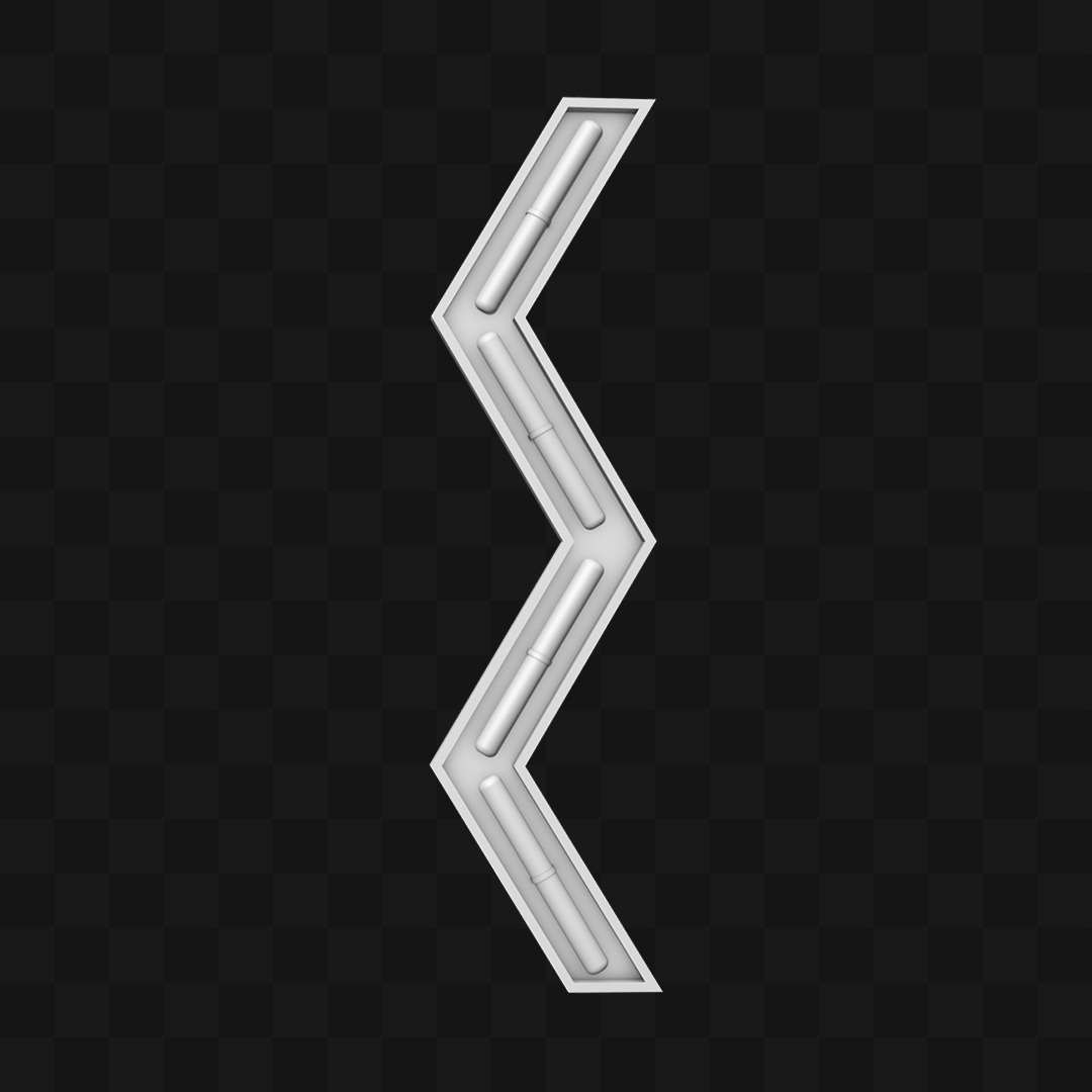 Forma com Luzes Neon - Modelo 3D