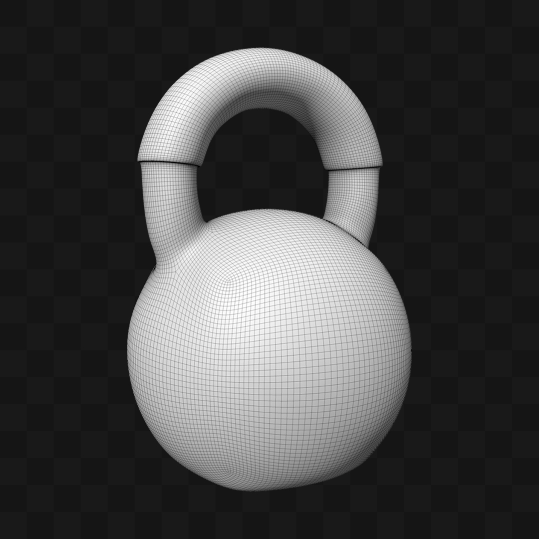 Peso Bola com Alça - Modelo 3D