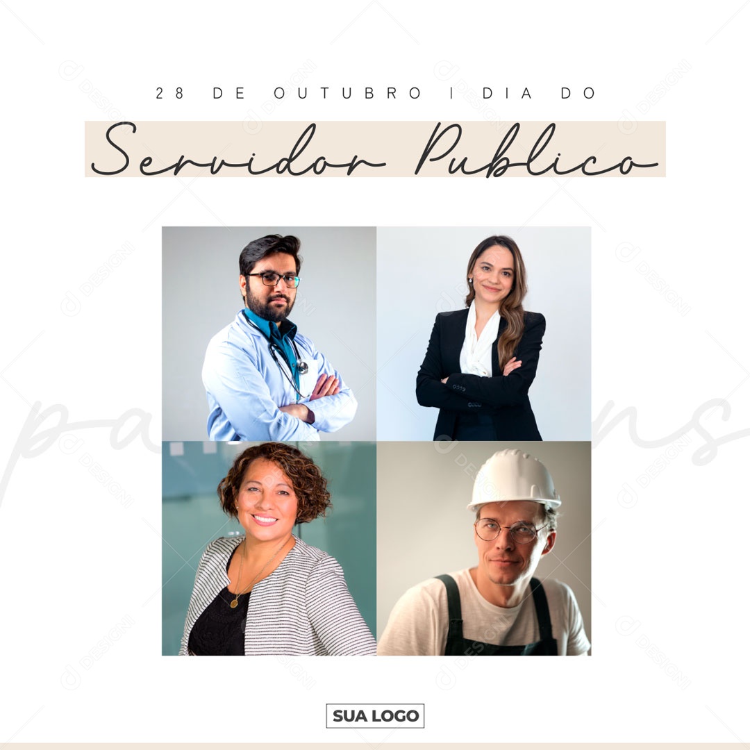Social Media 28 De Outubro Dia Do Servidor Publico PSD Editável