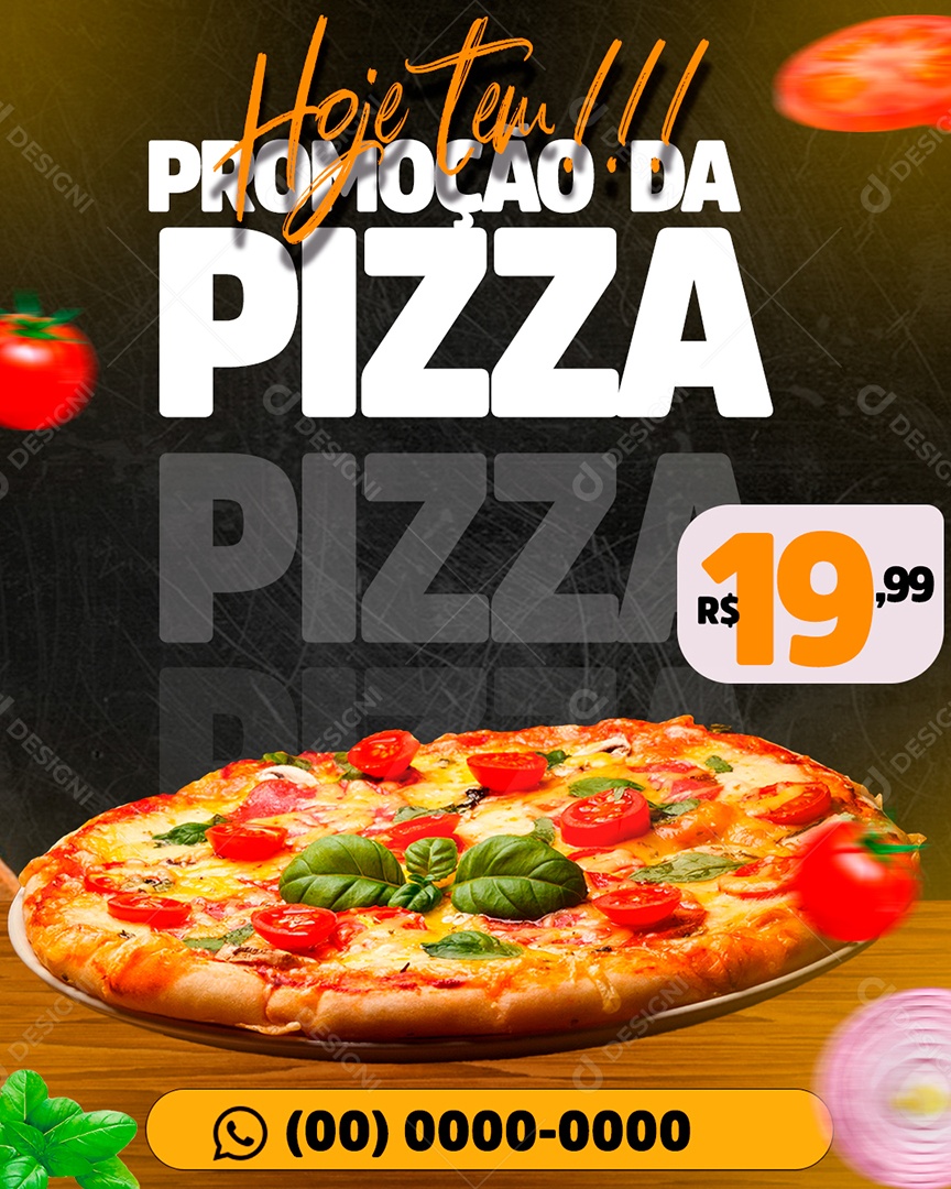 Hoje tem Promoção da Pizza Social Media PSD Editável