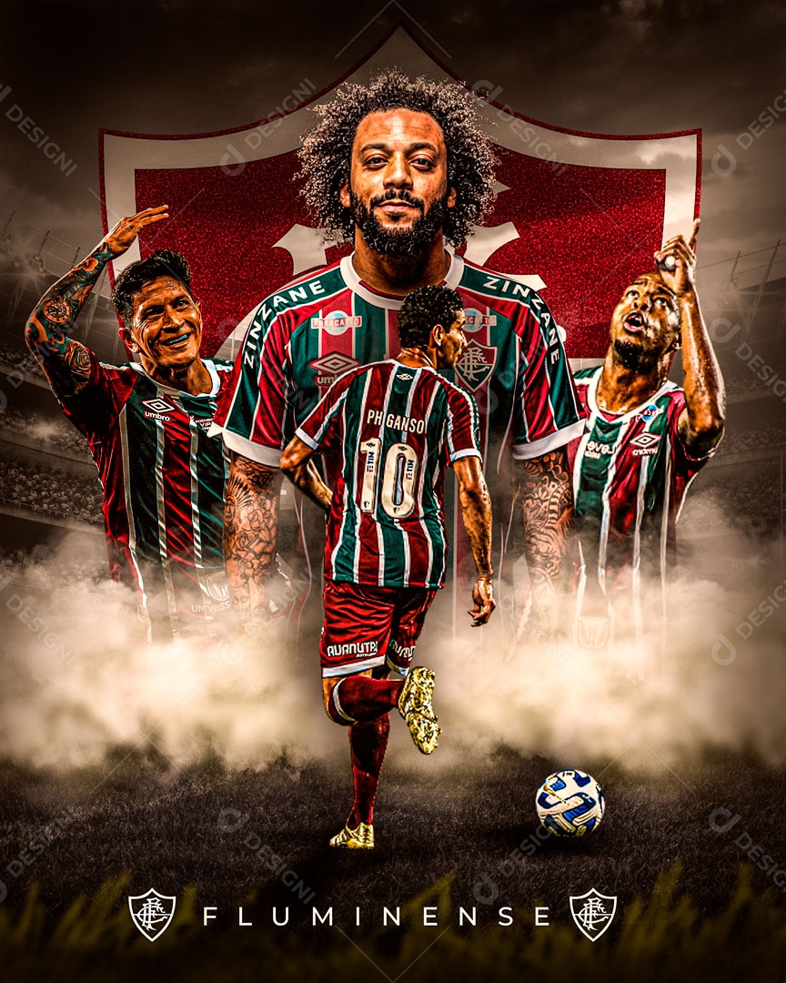 Flyer Feed Futebol Fluminense Social Media PSD Editável