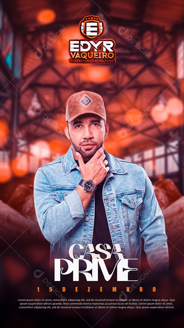 Story Flyer Edyr Vaqueiro O Vaqueiro Da Sanfona Social Media PSD Editável