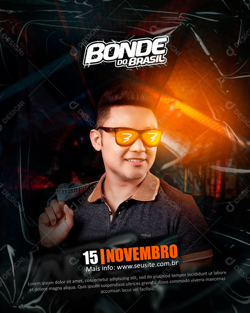 Flyer Bonde Do Brasil 15 de Novembro Social Media PSD Editável