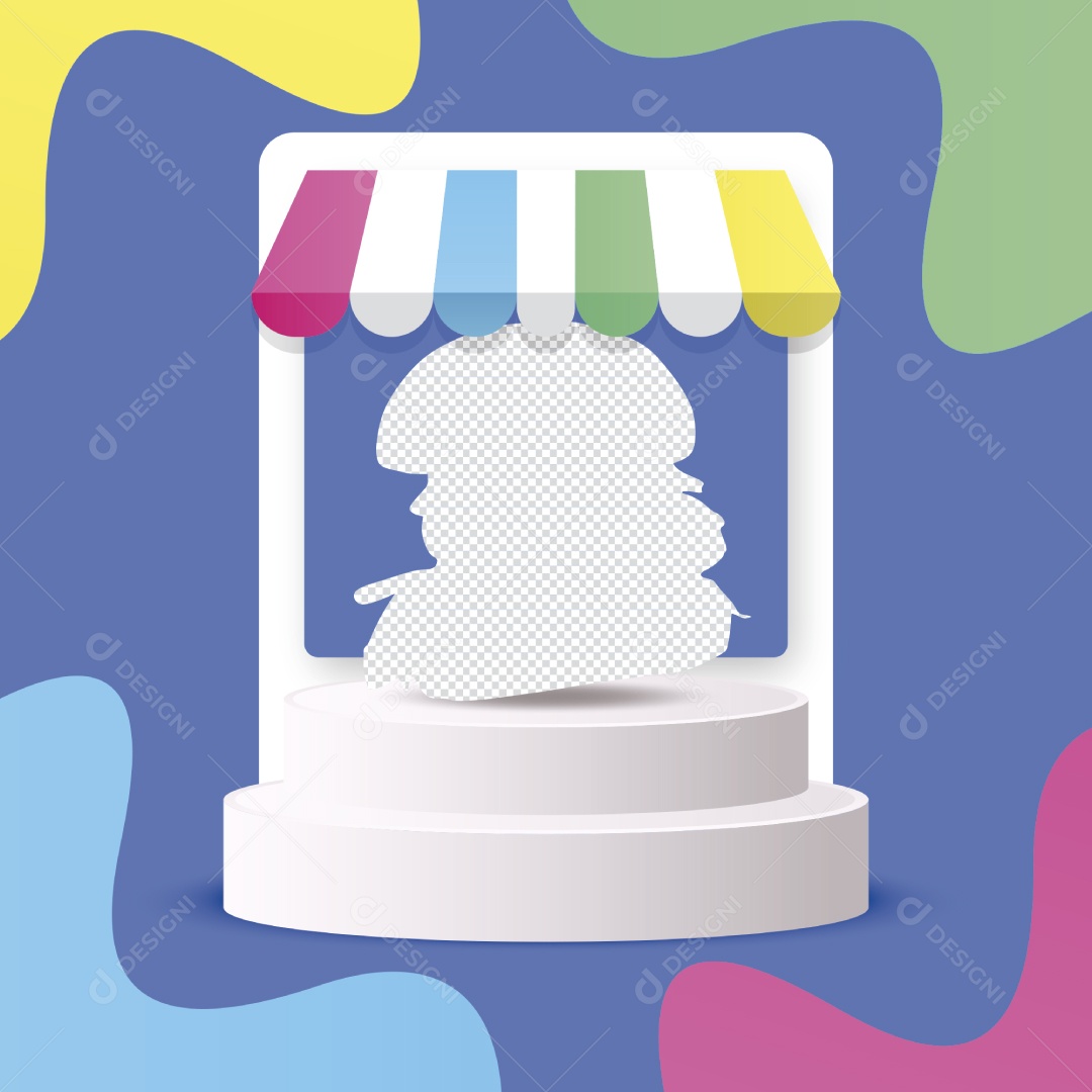 Modelo de Pódio Ilustração Vetor EPS Editável