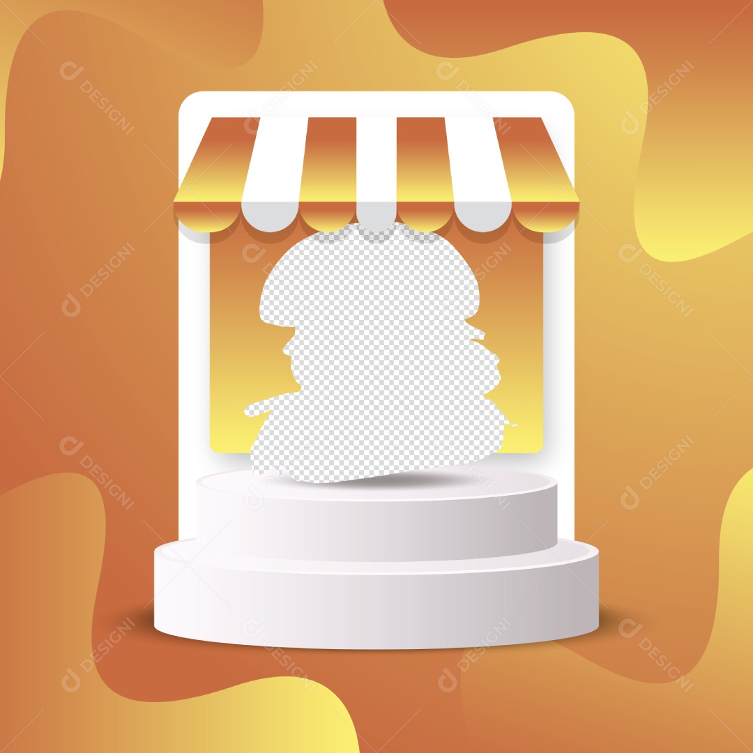 Modelo de Pódio Ilustração Vetor EPS Editável