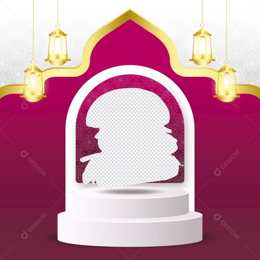 Modelo de Pódio Ilustração Vetor EPS Editável