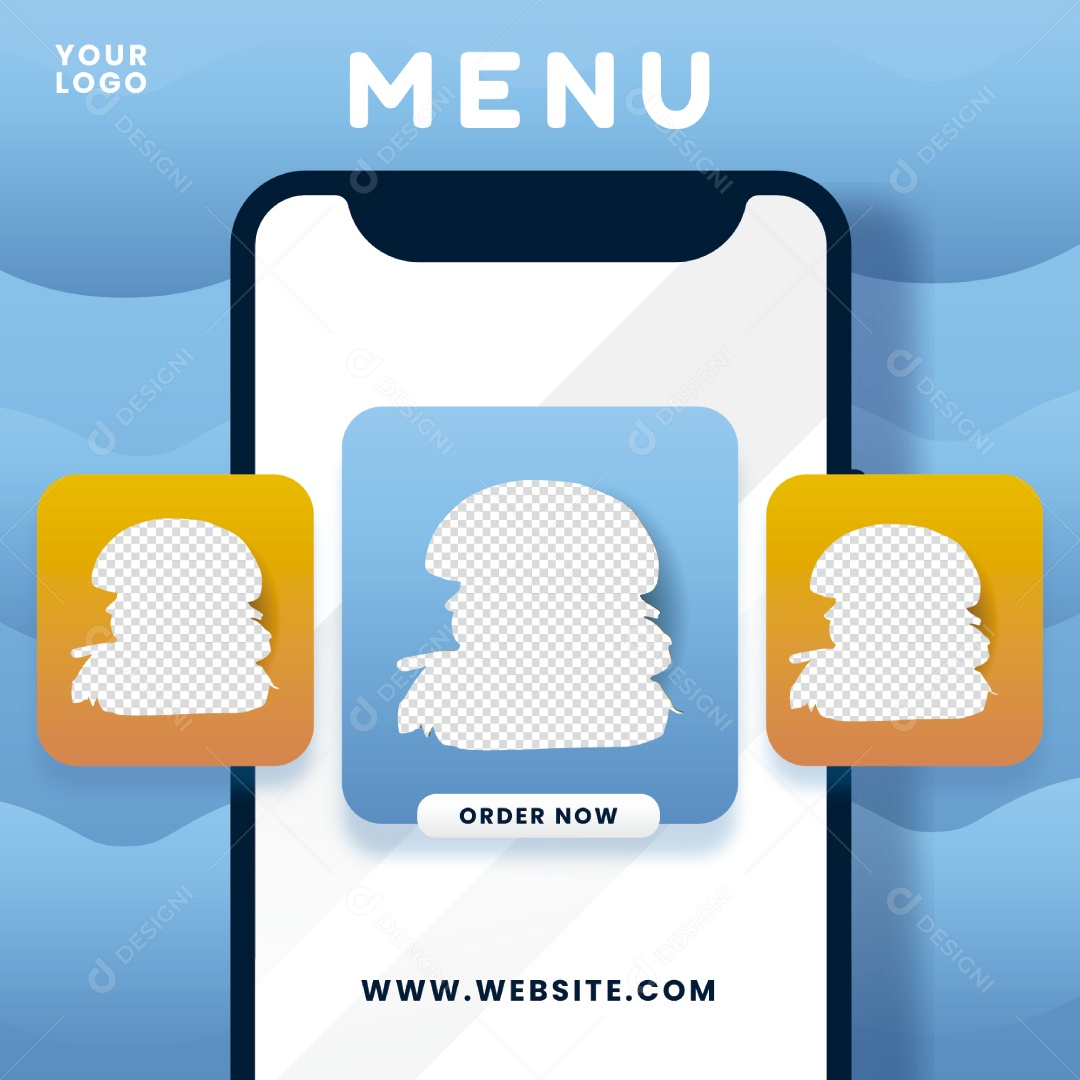 Modelo de Interface de App de Loja Online Ilustração Vetor EPS Editável