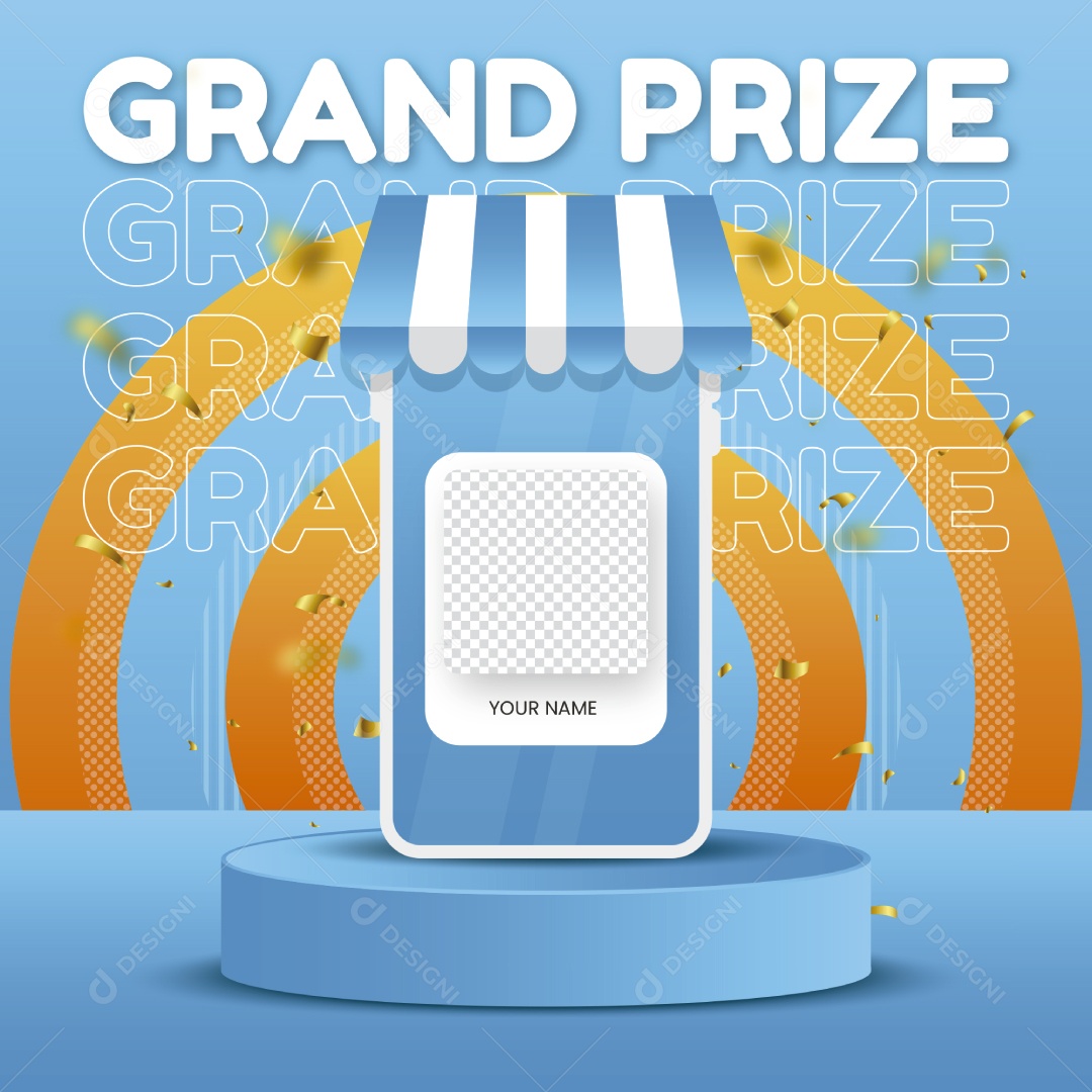 Modelo de Pódio Ilustração Vetor EPS Editável