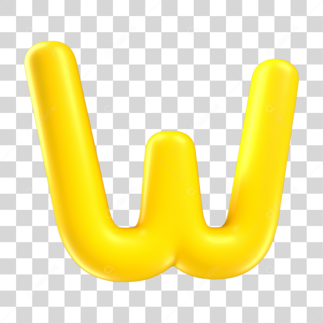 Alfabeto Letra W PNG Transparente