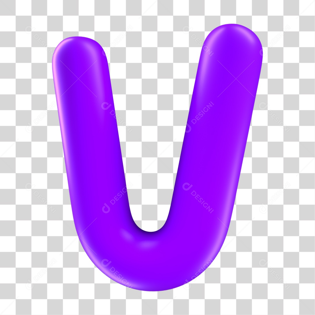 Alfabeto Letra V PNG Transparente