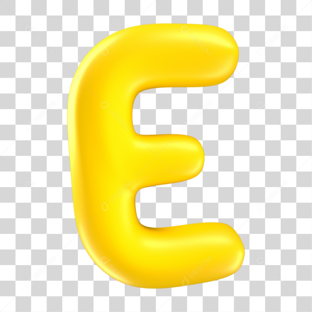 Alfabeto Letra E PNG Transparente