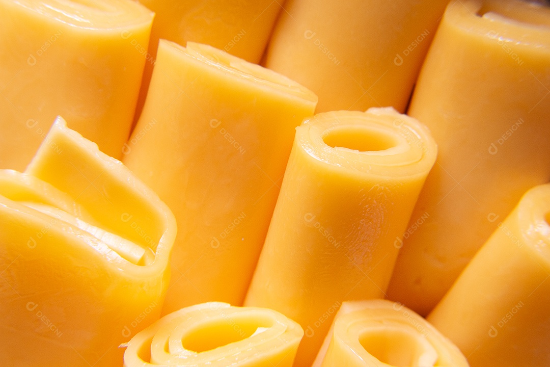 Super close de rolinhos de queijo mussarela